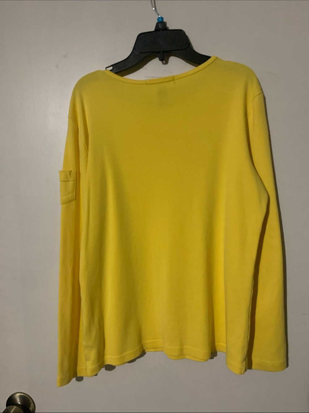 Lauren Ralph Lauren Yellow Long Sleeve Crewneck Tee - Picture 4 of 5